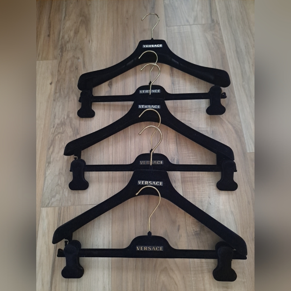 Versace Black Velvet Set  Designer Closet Clothing Hanger Lot $190